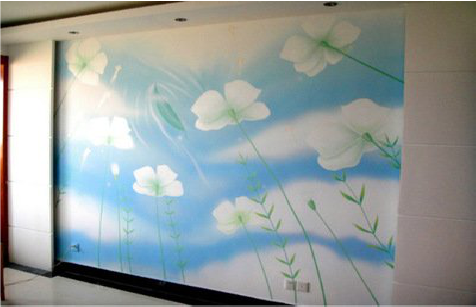 东兰画墙绘怎么画好白云的蓬松感？