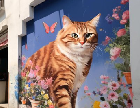 东兰自己绘制有个性的手绘墙