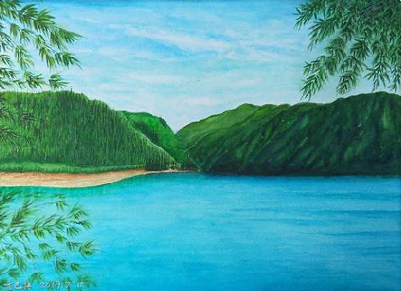 东兰在墙绘中，如何绘画绿水青山？