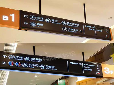 东兰如何通过商场标识牌引导客流分布？